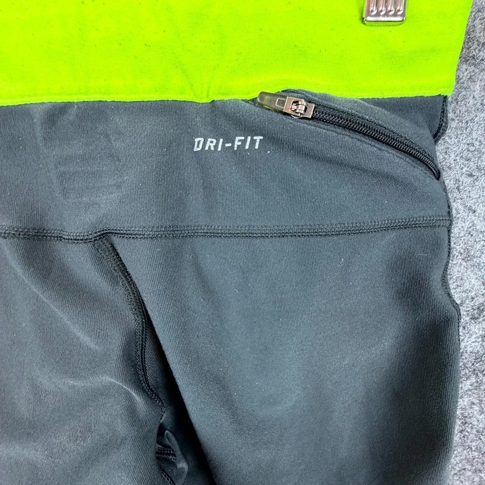 Nike Dri Fit Capri Pants Womens XS Grey Drawstring Waist Legging Running Yoga‎